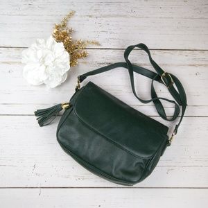 Vintage Hunter Green Crossbody Bag